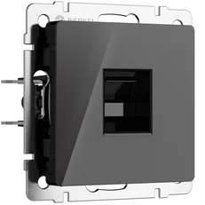 Изображение Розетка Ethernet RJ-45 (черный акрил) W1181048