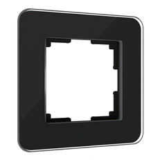 Фото товара Рамка из стекла на 1 пост Elite черный W0012448