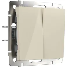 Изображение Выключатель двухклавишный проходной (слоновая кость) W1122003