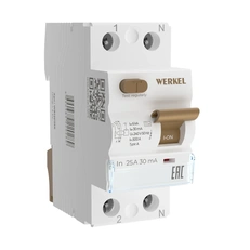 Изображение Устройство защитного отключения 1P+N 25A 30 mA type А 6 кА W812P256